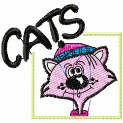 Cats Embroidery Design 2 Cats Embroidery Design 2